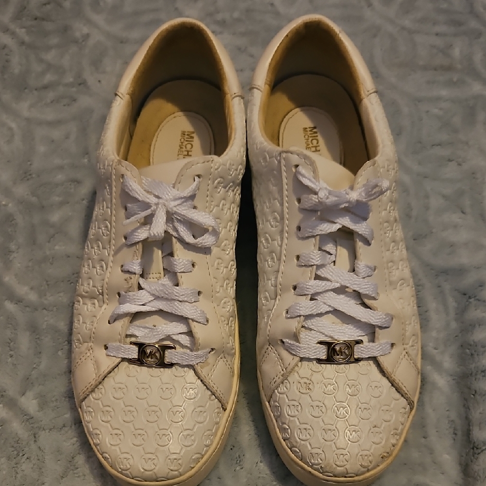 Michael Kors Embossed White Sneakers